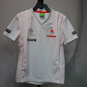 Hugo Boss Kids Vintage Jersey T-Shirt Vodafone Mclaren Mercedes Benz Racing F1
